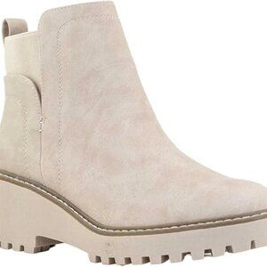 DV by Dolce Vita Women's Rango Wedge Boot Light Desert Beige Size 8